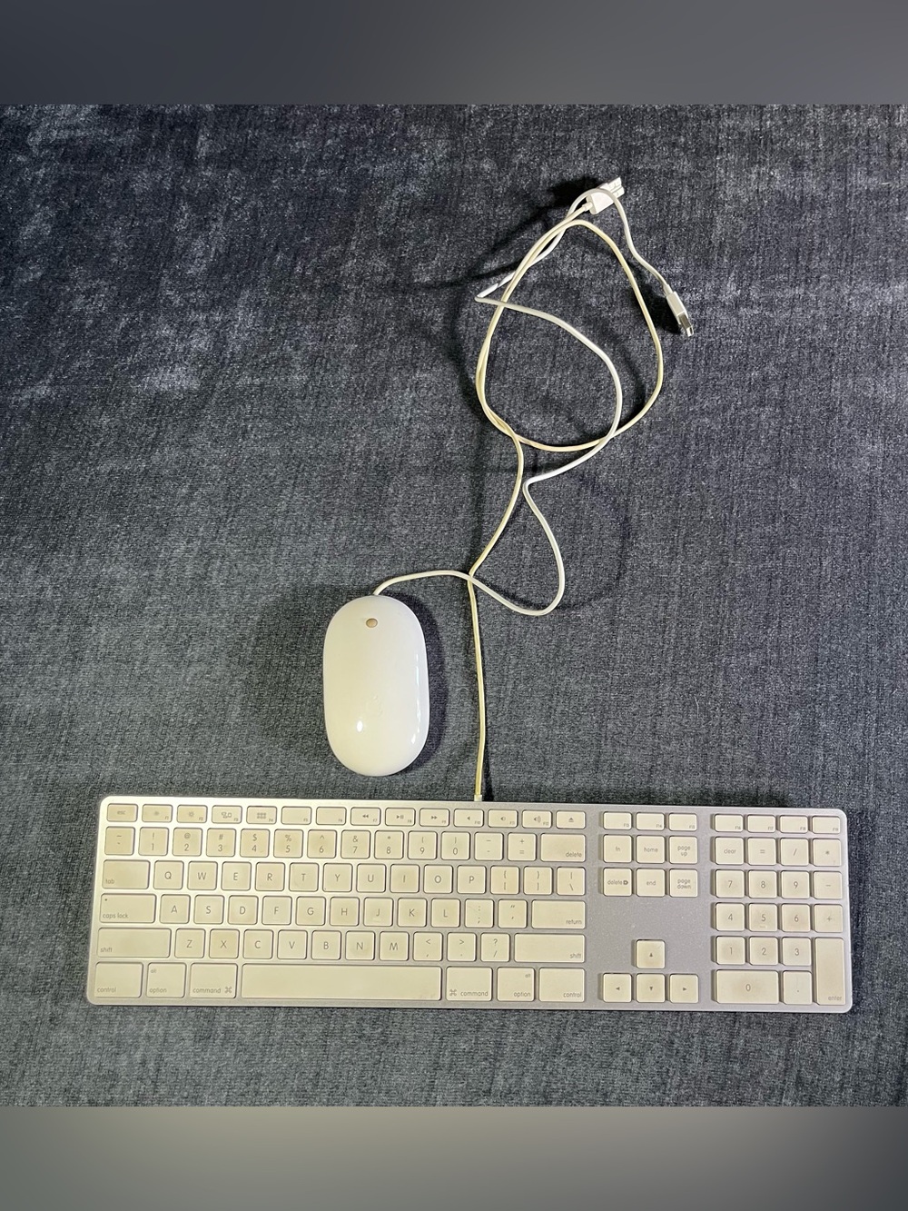 Apple Keyboard A1243 with Apple Mighty Mouse - Model A1152